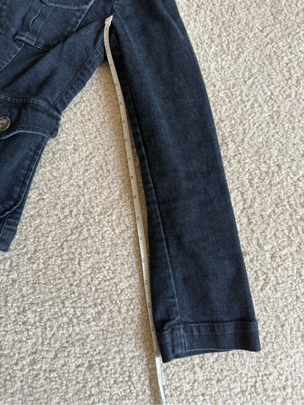 Talbots dark wash jean blazer jacket - Picture 8 of 10